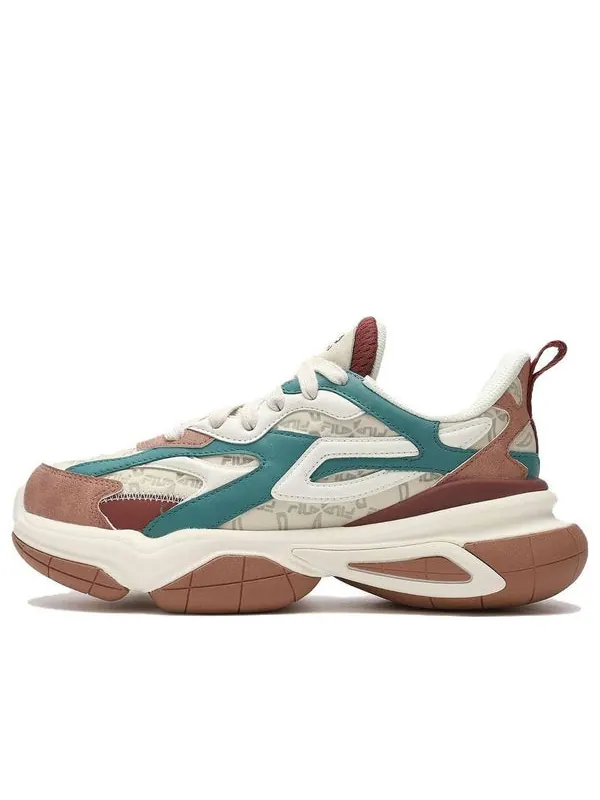 Кроссовки daddy shoes 'white brown green' Fila — изображение 1 из 3, белый/коричневый/зеленый