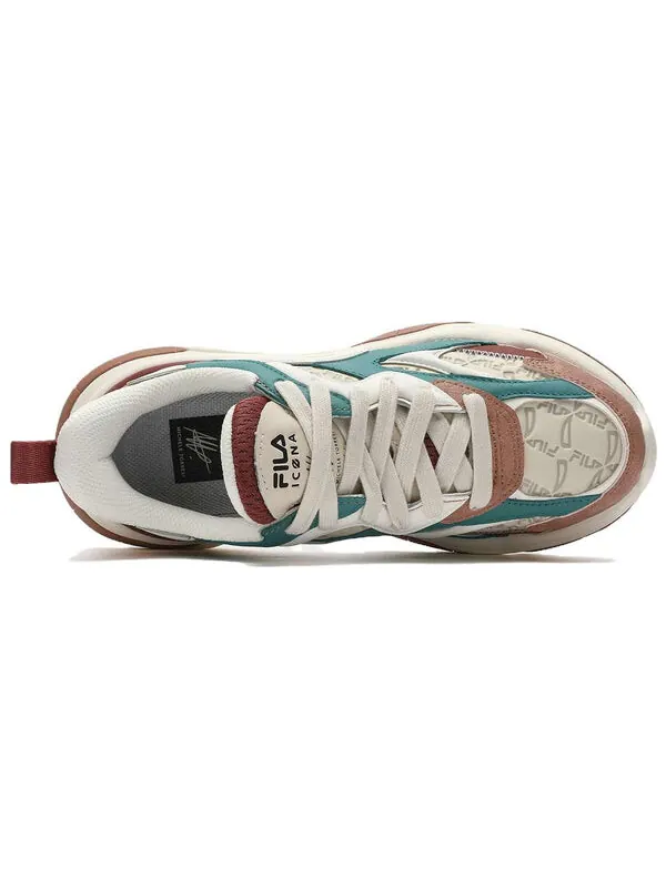 Кроссовки daddy shoes 'white brown green' Fila — изображение 2 из 3, белый/коричневый/зеленый