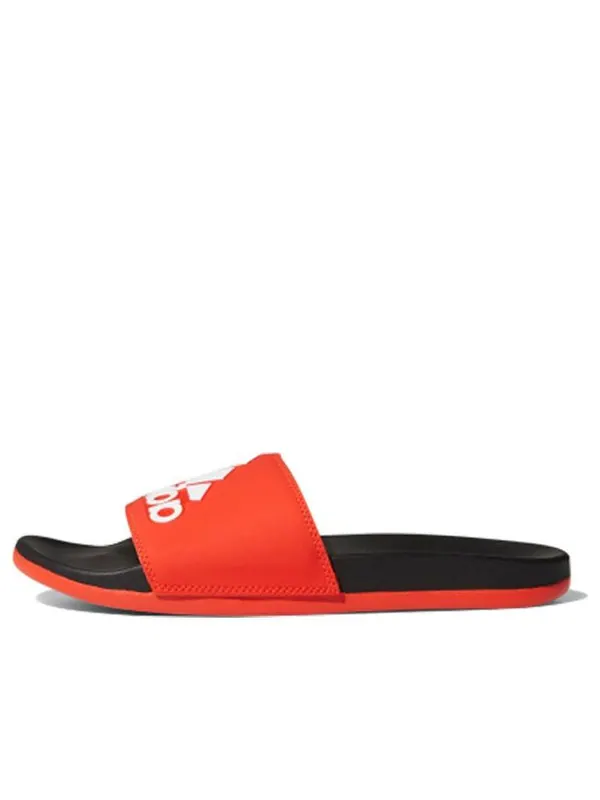 Тапочки adilette comfort slides 'active red' Adidas — изображение 1 из 4, оранжевый/черный