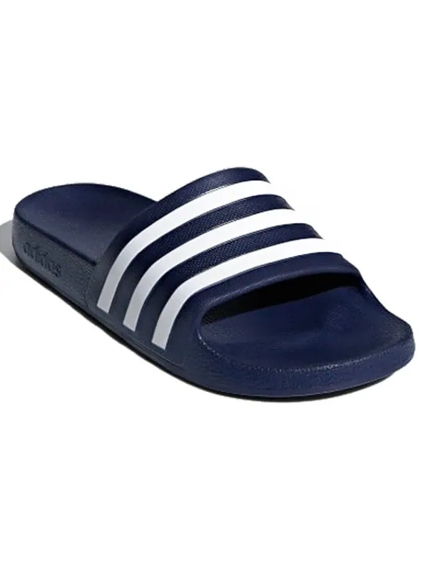 Тапочки adilette aqua 'dark blue' Adidas — изображение 2 из 4, синий/белый