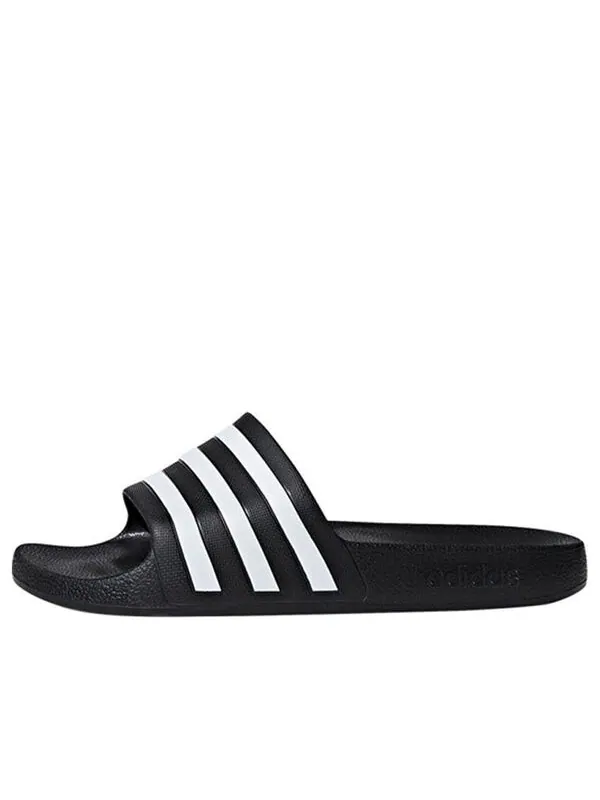 Тапочки adilette aqua 'black' Adidas — изображение 1 из 4, серый