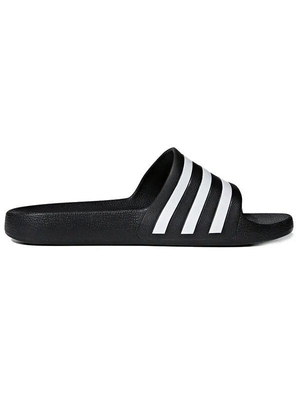 Тапочки adilette aqua 'black' Adidas — изображение 2 из 4, серый