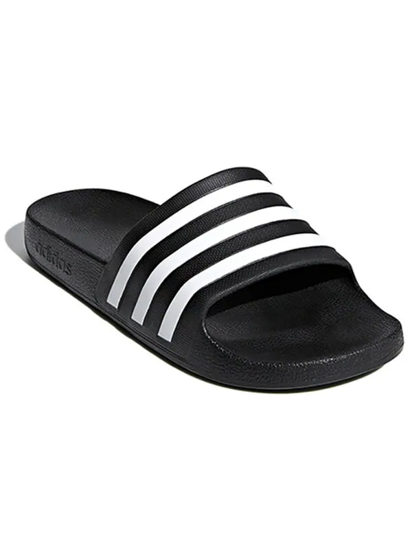Тапочки adilette aqua 'black' Adidas — изображение 3 из 4, серый