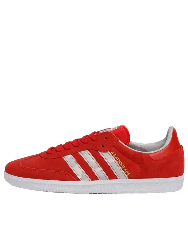 Кроссовки xa bathing ape samba Adidas — изображение 1 из 1, красный/белый/серый