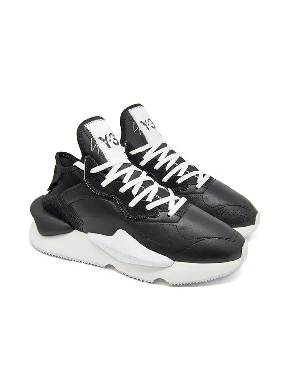 Кроссовки adidas Kaiwa Leather 'Black White' — изображение 2 из 4, черный/белый
