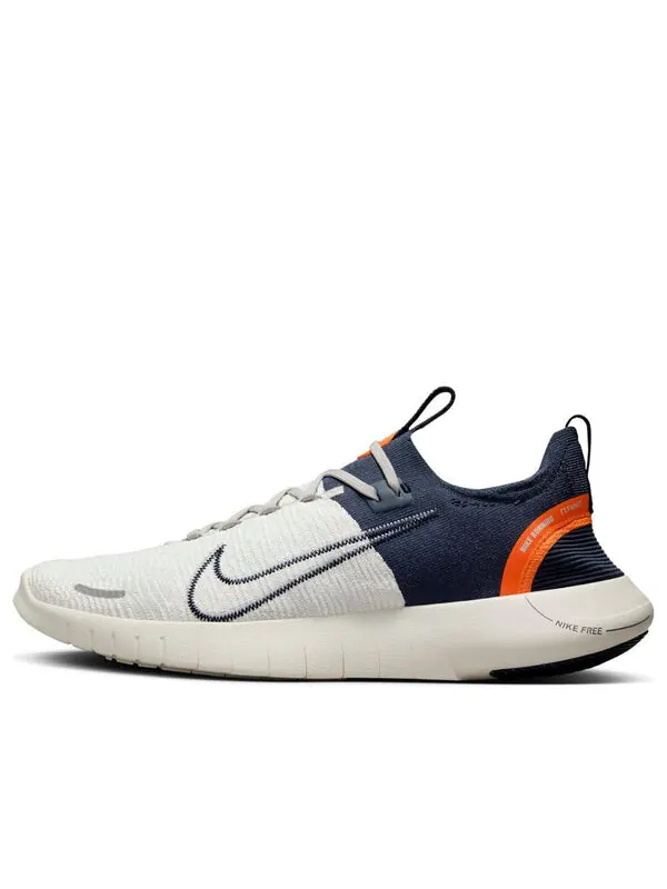 Кроссовки free run flyknit Nike — изображение 1 из 4, серый/белый/синий