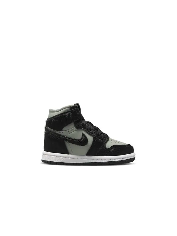 Кроссовки 1 ретро высокие og Air Jordan — изображение 2 из 4, серый/черный/белый