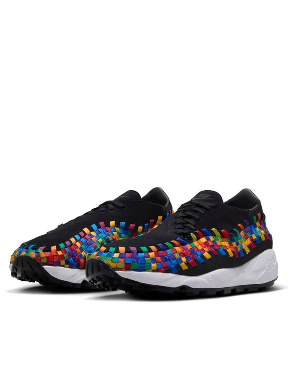 Кроссовки air footscape woven 'rainbow black' Nike — изображение 2 из 4, черный/мульти