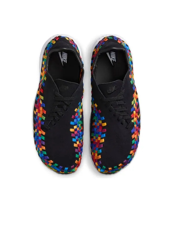 Кроссовки air footscape woven 'rainbow black' Nike — изображение 3 из 4, черный/мульти