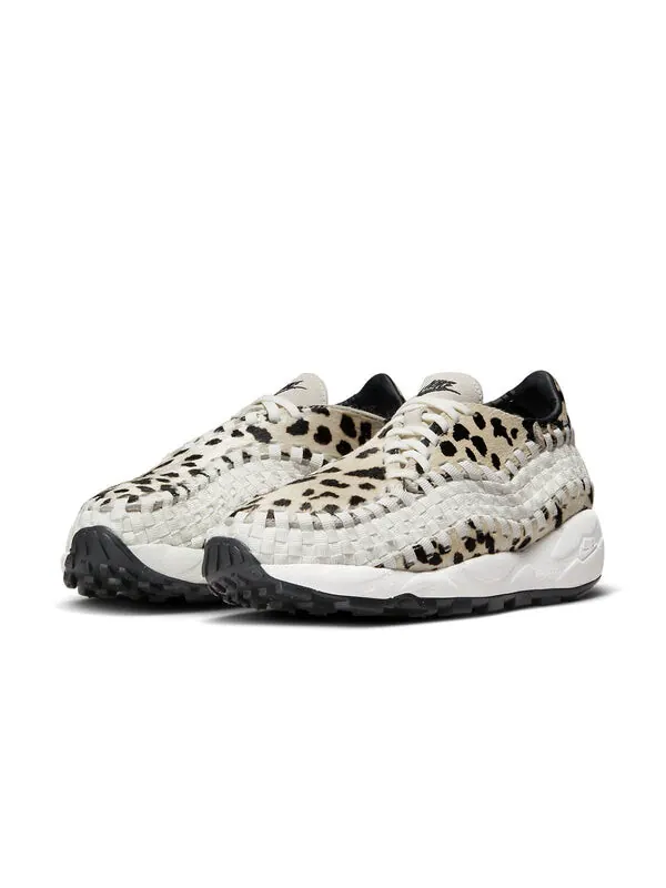 Кроссовки air footscape woven 'white cow print' Nike — изображение 3 из 4, черный