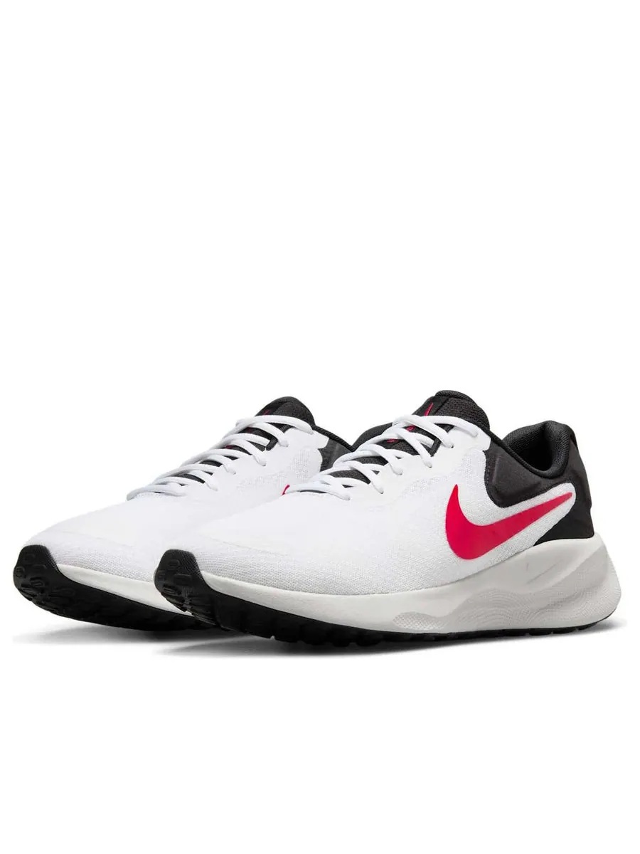 Кроссовки Nike Revolution 7 'White Black Photon Dust Fire Red' — изображение 3 из 6, белый