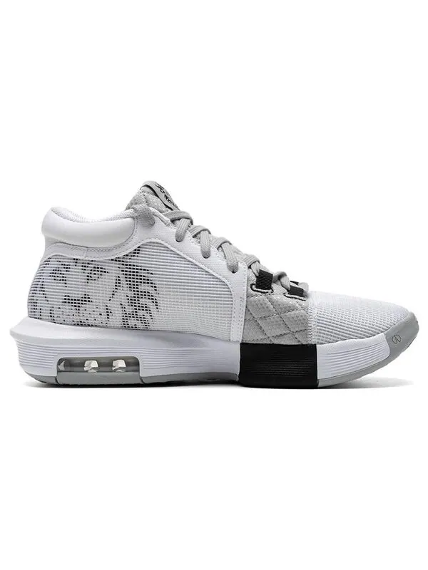 Кроссовки LeBron Witness 8 EP 'White Light Smoke Grey Black' — изображение 2 из 4