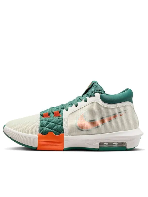 Кроссовки Nike LeBron Witness 8 EP 'Sail Green' — изображение 1 из 4, зеленый/оранжевый