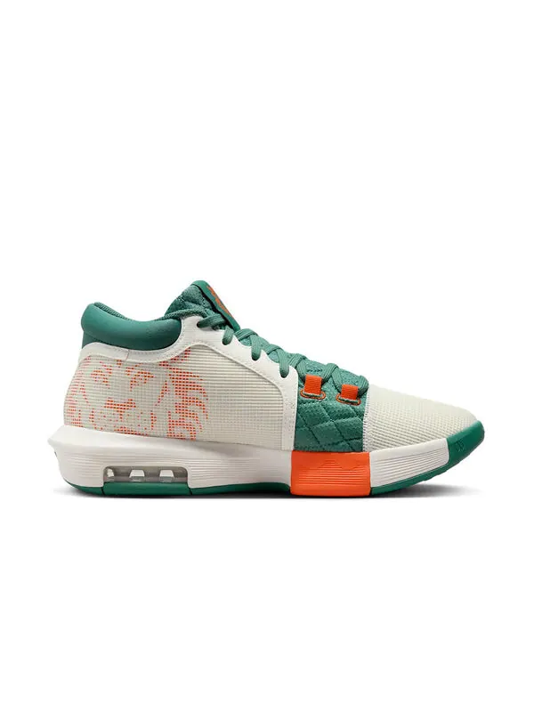 Кроссовки Nike LeBron Witness 8 EP 'Sail Green' — изображение 2 из 4, зеленый/оранжевый