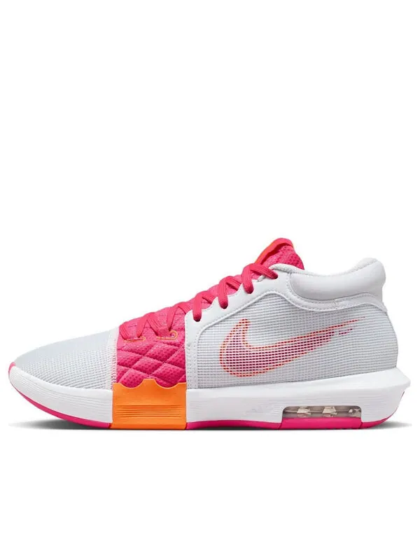 Кроссовки lebron witness 8 ep 'white bright mandarin pink' Nike — изображение 1 из 4, белый/розовый/яркий