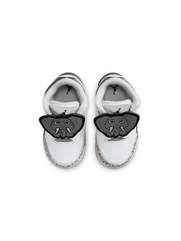 Кроссовки 3 retro 'hide n' sneak' Air Jordan — изображение 3 из 4, белый/черный///серый