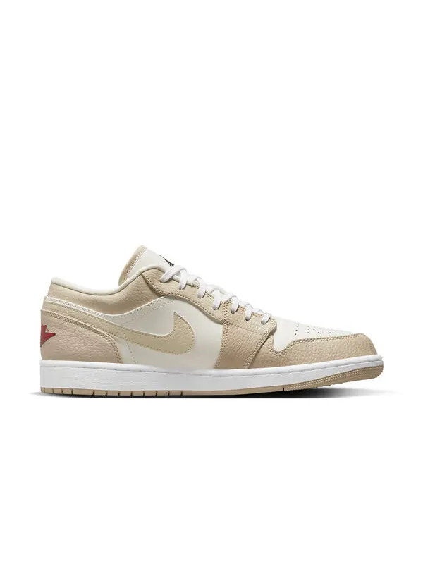 Кроссовки 1 low se 'sail rattan' Air Jordan — изображение 2 из 4, белый-черный-красный