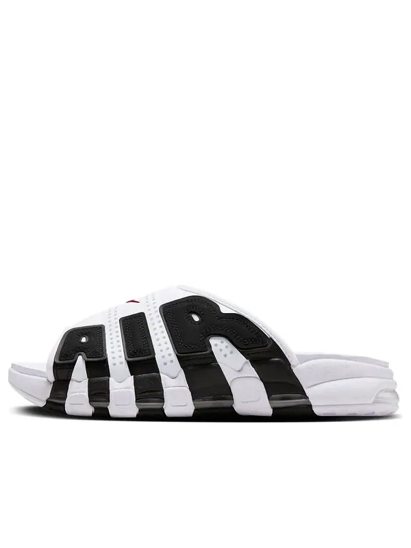 Тапочки air more uptempo slide 'white varsity red black' Nike — изображение 1 из 4, белый/красный-черный