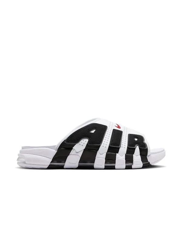 Тапочки air more uptempo slide 'white varsity red black' Nike — изображение 2 из 4, белый/красный-черный