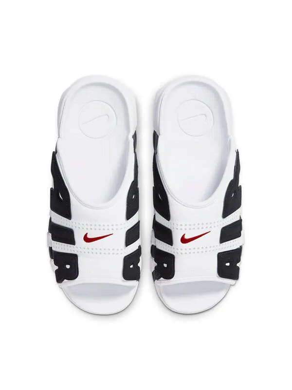 Тапочки air more uptempo slide 'white varsity red black' Nike — изображение 3 из 4, белый/красный-черный