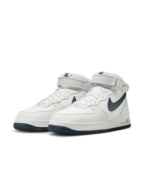 Кроссовки air force 1 mid '07 lx 'summit white obsidian' Nike — изображение 3 из 4, белый