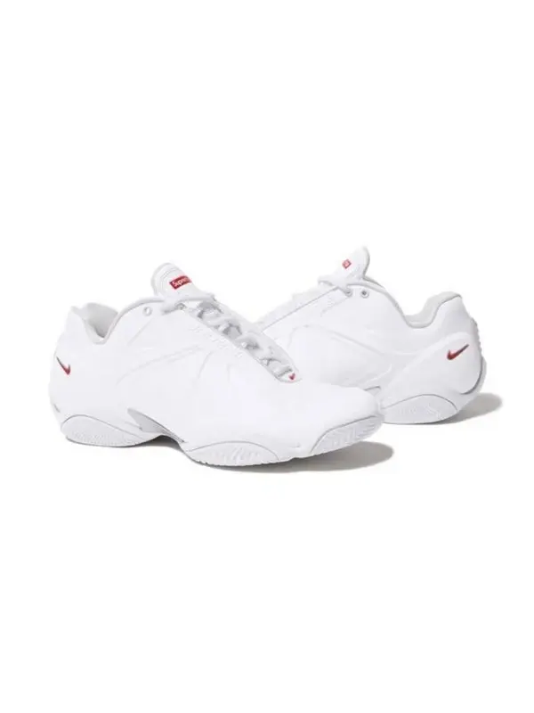 Кроссовки x supreme air zoom courtposite 'white' Nike — изображение 2 из 4, белый/белый/белый