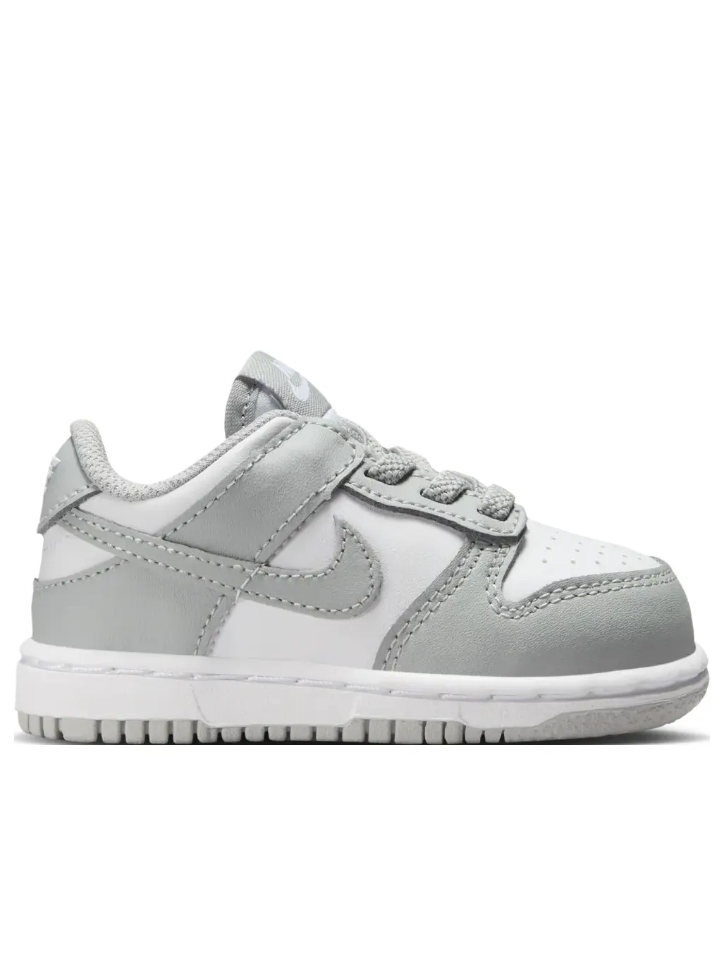 Кроссовки (TD) Nike Dunk Low 'White Light Smoke Grey' — изображение 2 из 6, белый