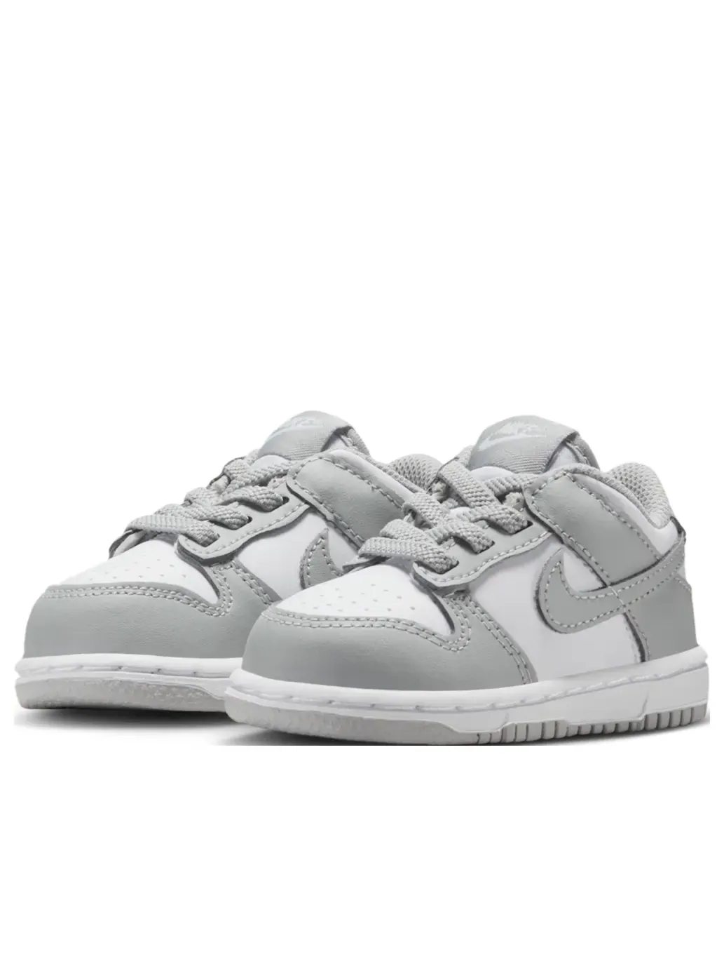 Кроссовки (TD) Nike Dunk Low 'White Light Smoke Grey' — изображение 3 из 6, белый