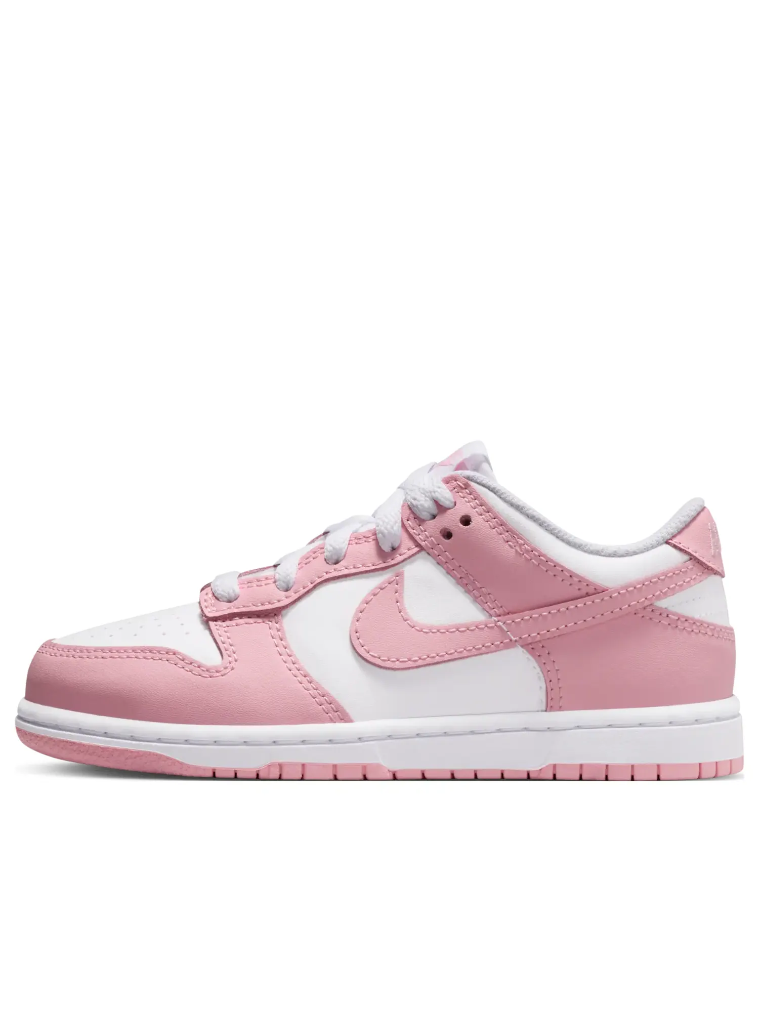 Кроссовки (PS) Nike Dunk Low 'White Medium Soft Pink' — изображение 1 из 6, розовый