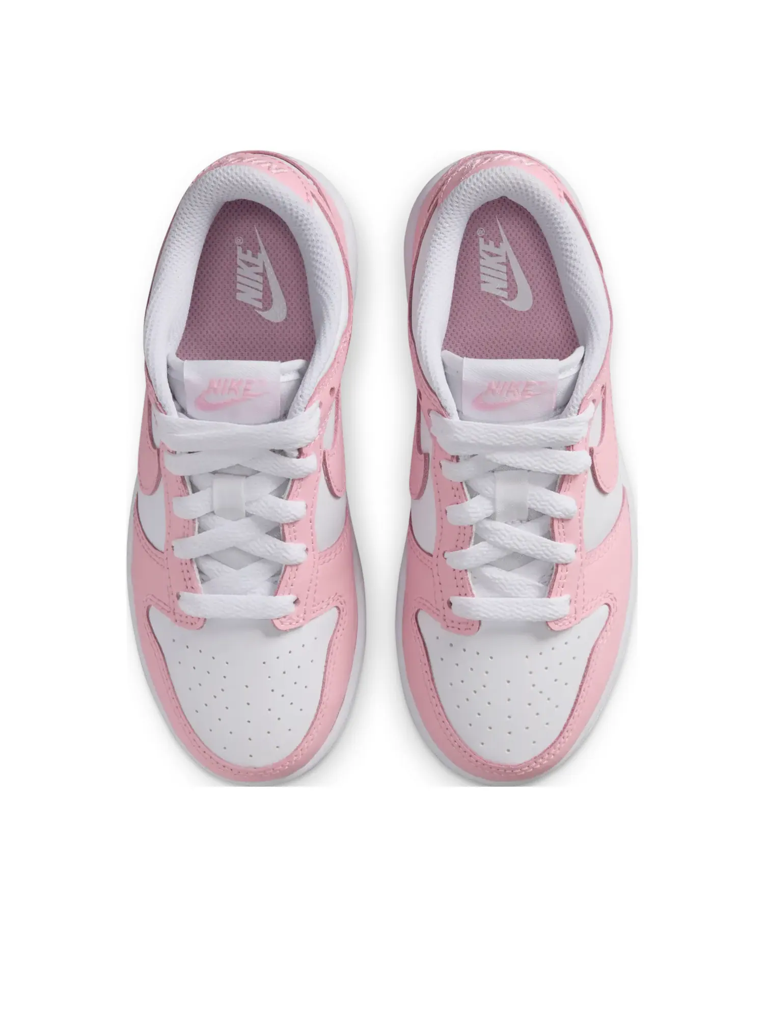 Кроссовки (PS) Nike Dunk Low 'White Medium Soft Pink' — изображение 2 из 6, розовый