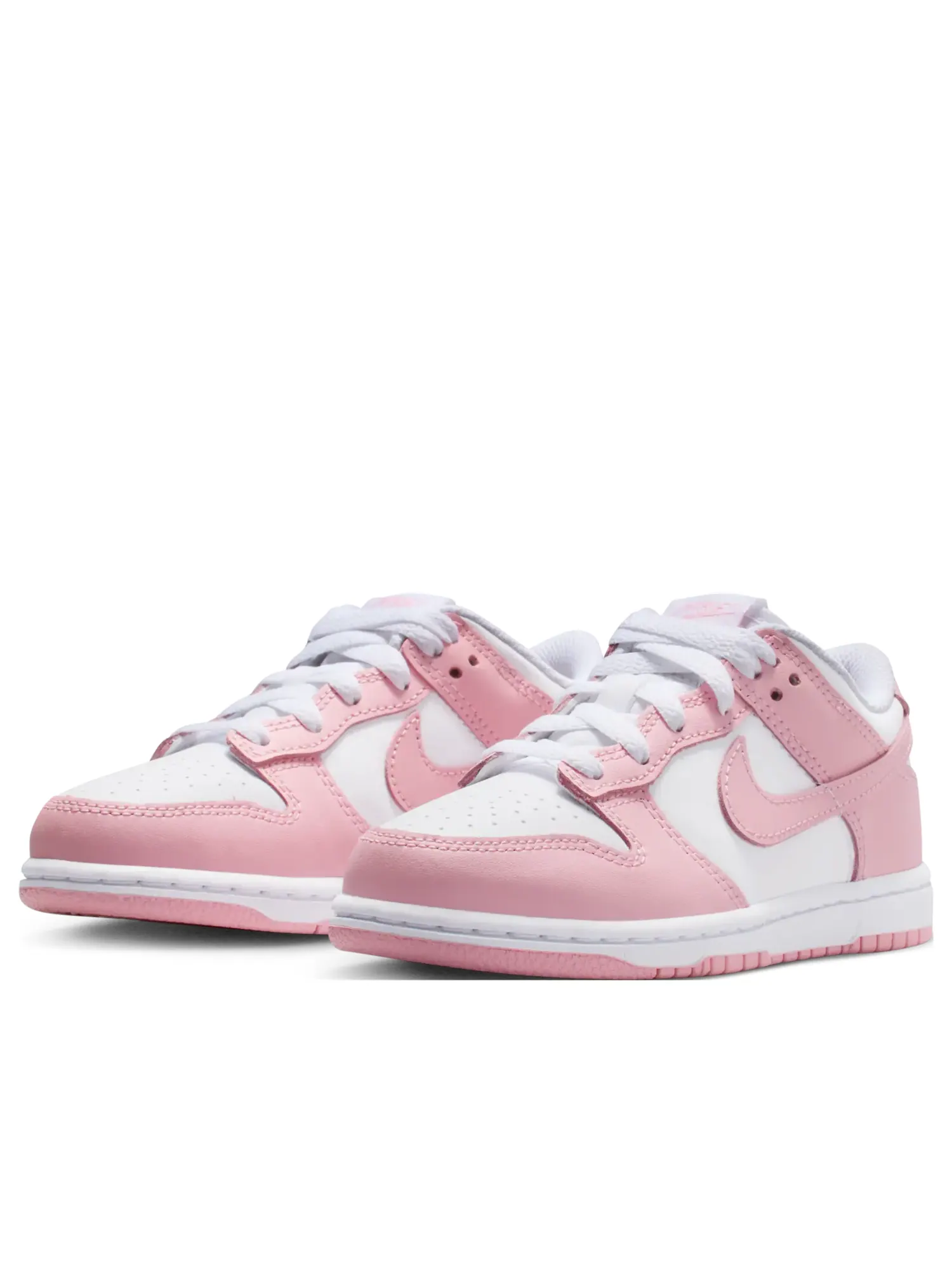 Кроссовки (PS) Nike Dunk Low 'White Medium Soft Pink' — изображение 4 из 6, розовый