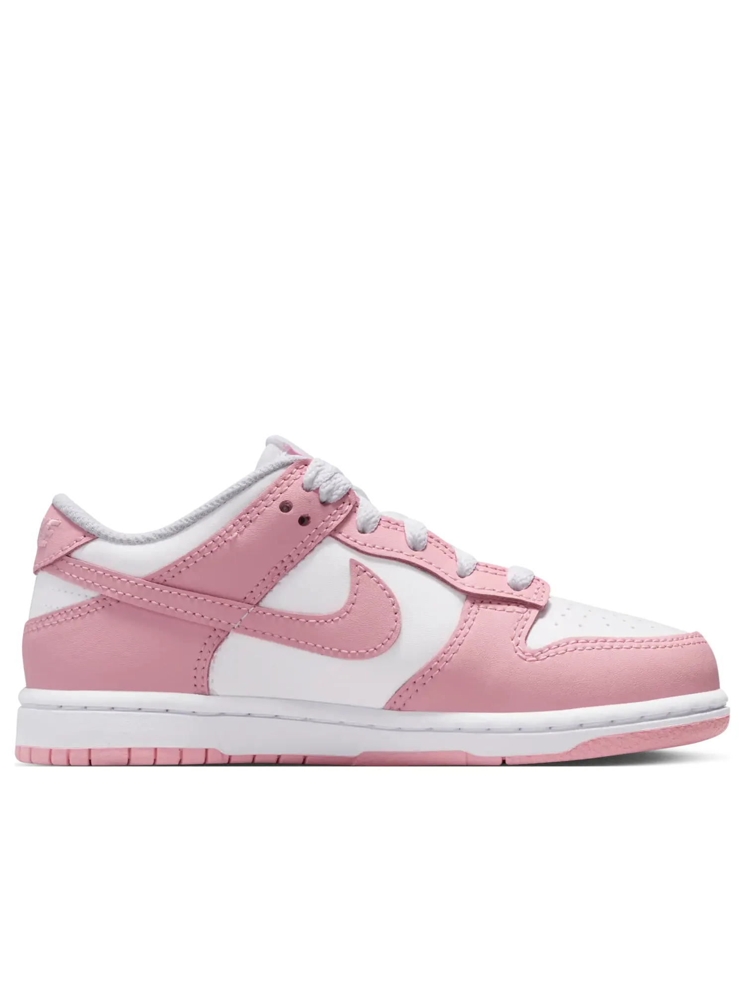 Кроссовки (PS) Nike Dunk Low 'White Medium Soft Pink' — изображение 6 из 6, розовый