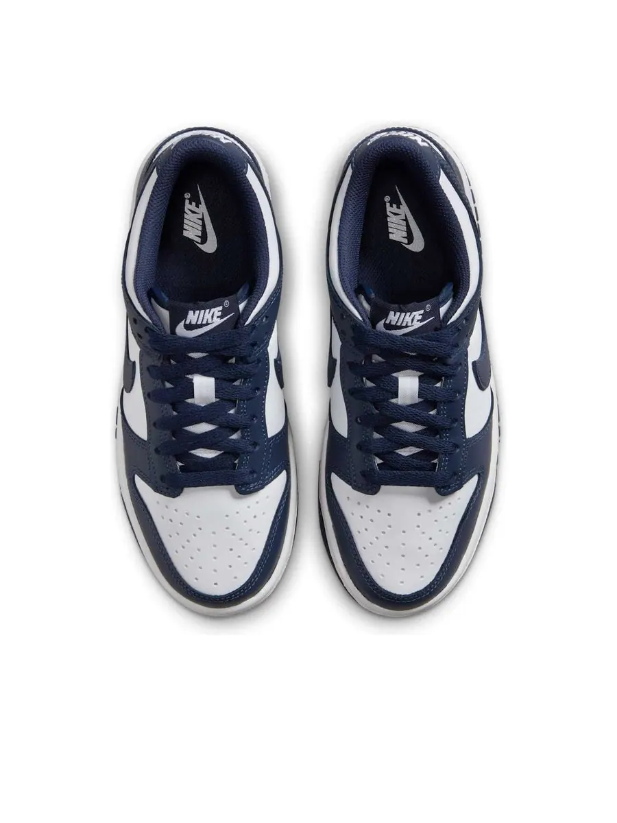 Кроссовки (GS) Nike Dunk Low 'White Midnight Navy' — изображение 4 из 6, белый