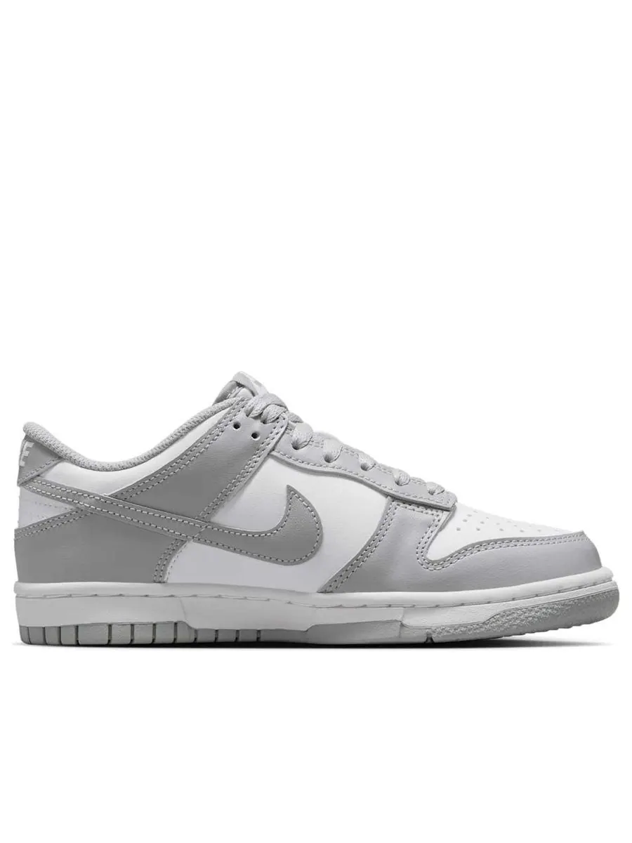 Кроссовки (GS) Nike Dunk Low 'White Light Smoke Grey' — изображение 2 из 6, белый