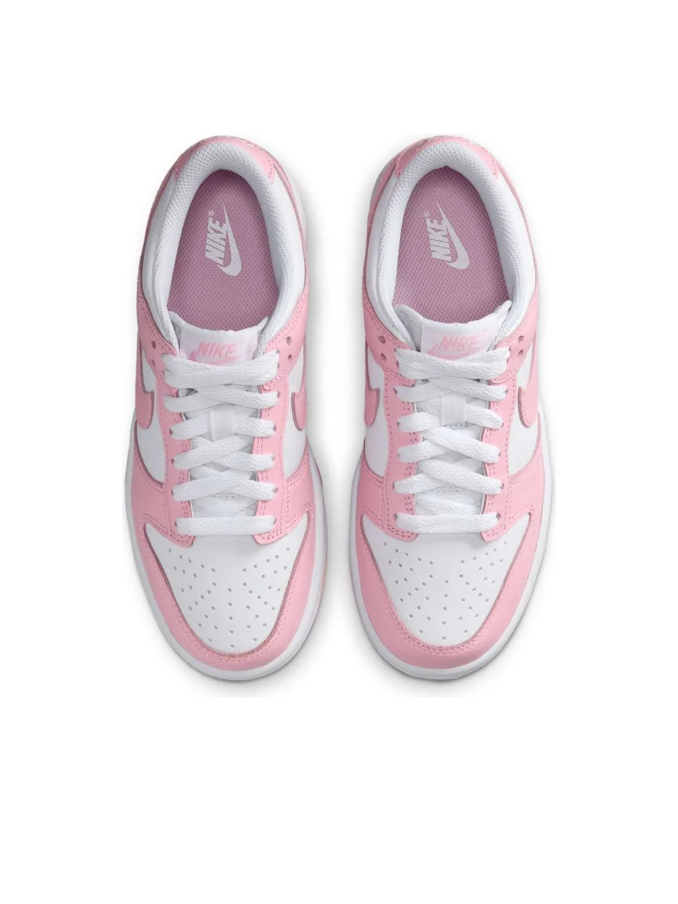 Кроссовки (GS) Nike Dunk Low 'White Medium Soft Pink' — изображение 2 из 6, белый