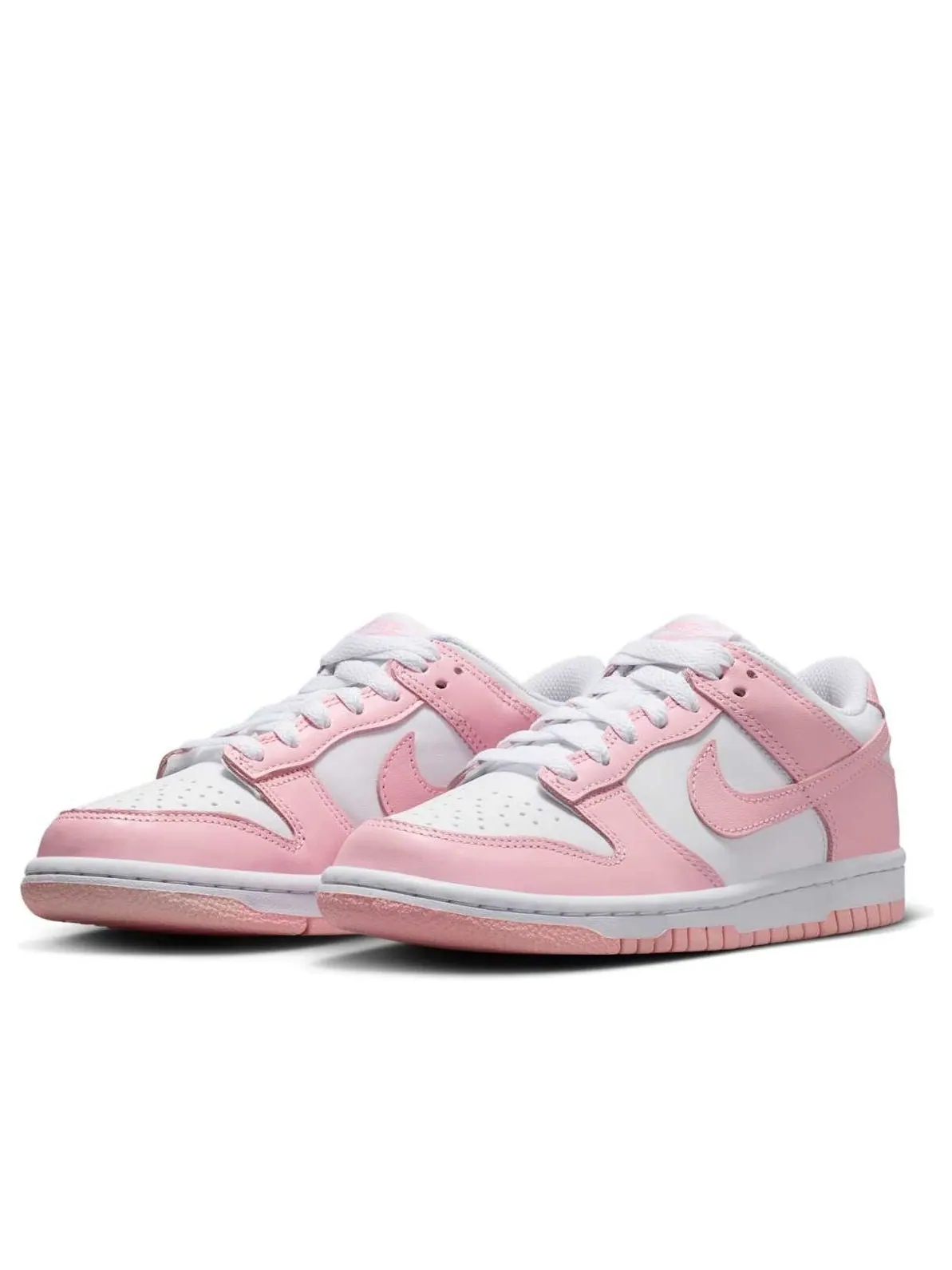 Кроссовки (GS) Nike Dunk Low 'White Medium Soft Pink' — изображение 4 из 6, белый
