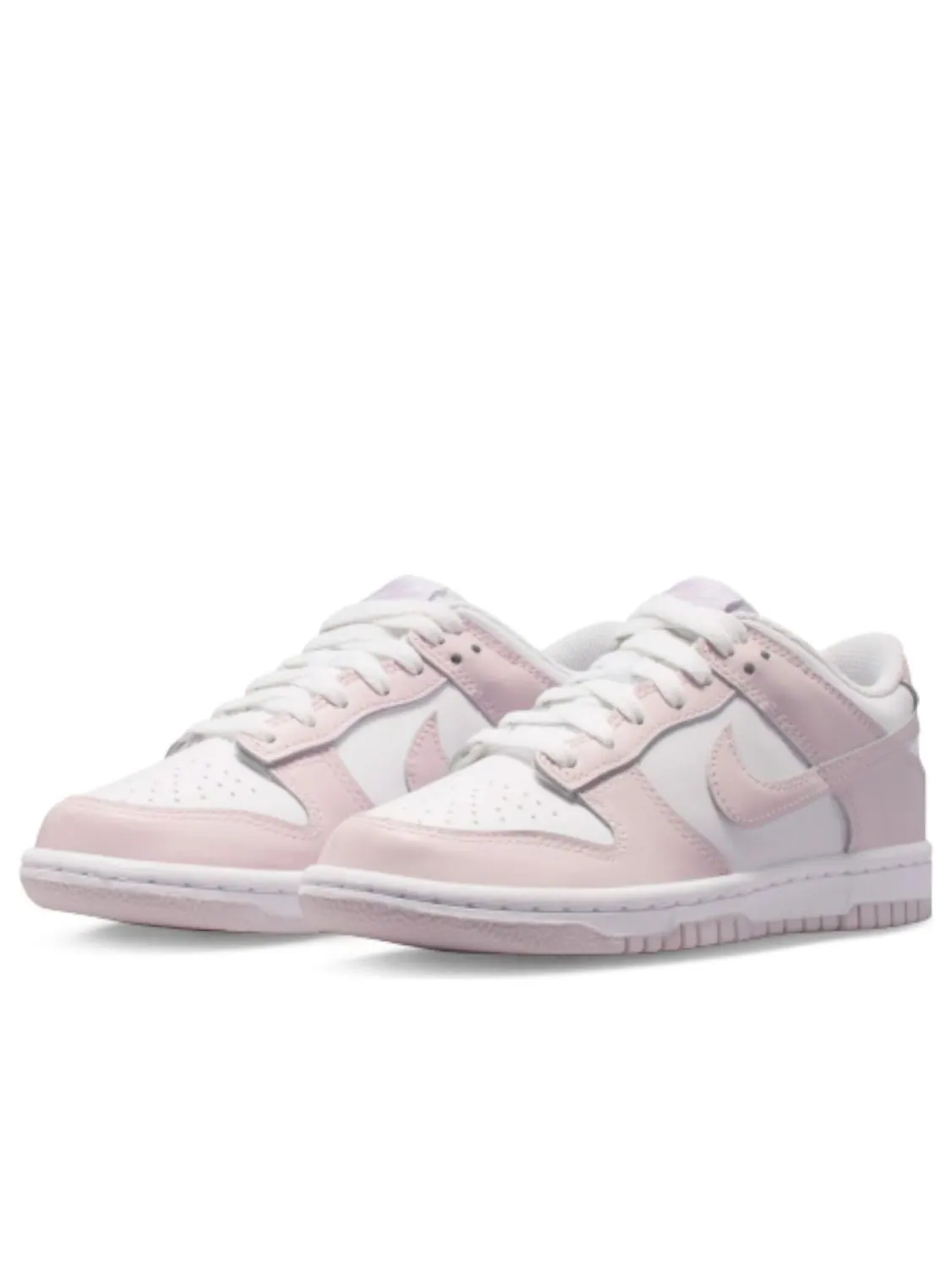 Кроссовки (GS) Nike Dunk Low 'White Light Violet' — изображение 2 из 5, белый