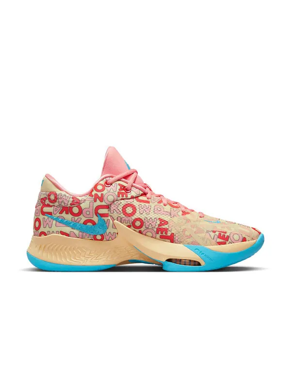 Кроссовки zoom freak 4 'letter bros - coral' Nike — изображение 2 из 4, бледный/синий