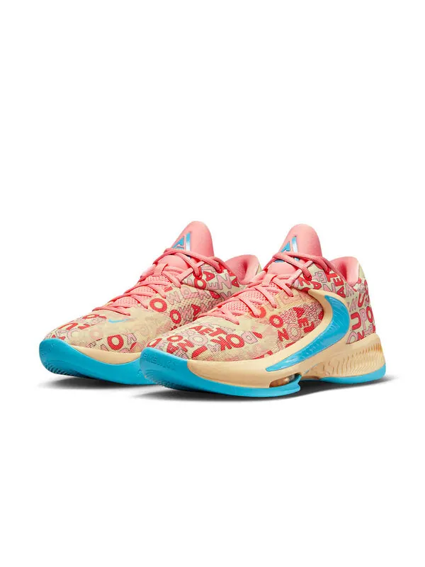 Кроссовки zoom freak 4 'letter bros - coral' Nike — изображение 3 из 4, бледный/синий
