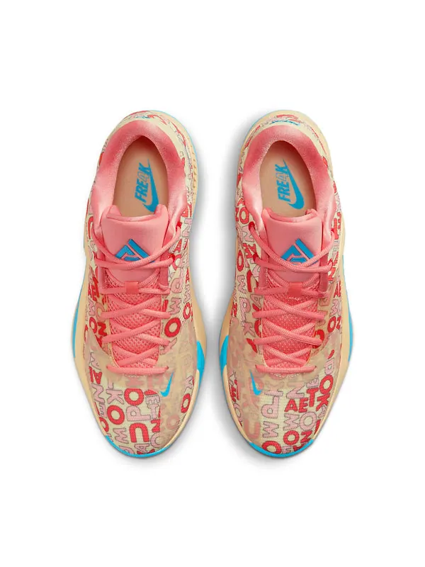 Кроссовки zoom freak 4 'letter bros - coral' Nike — изображение 4 из 4, бледный/синий