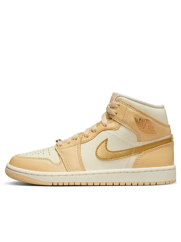 Кроссовки 1 mid 'pale vanilla gold' Air Jordan — изображение 1 из 4