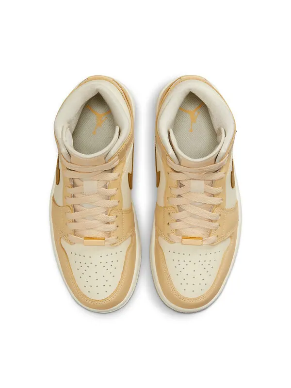 Кроссовки 1 mid 'pale vanilla gold' Air Jordan — изображение 4 из 4
