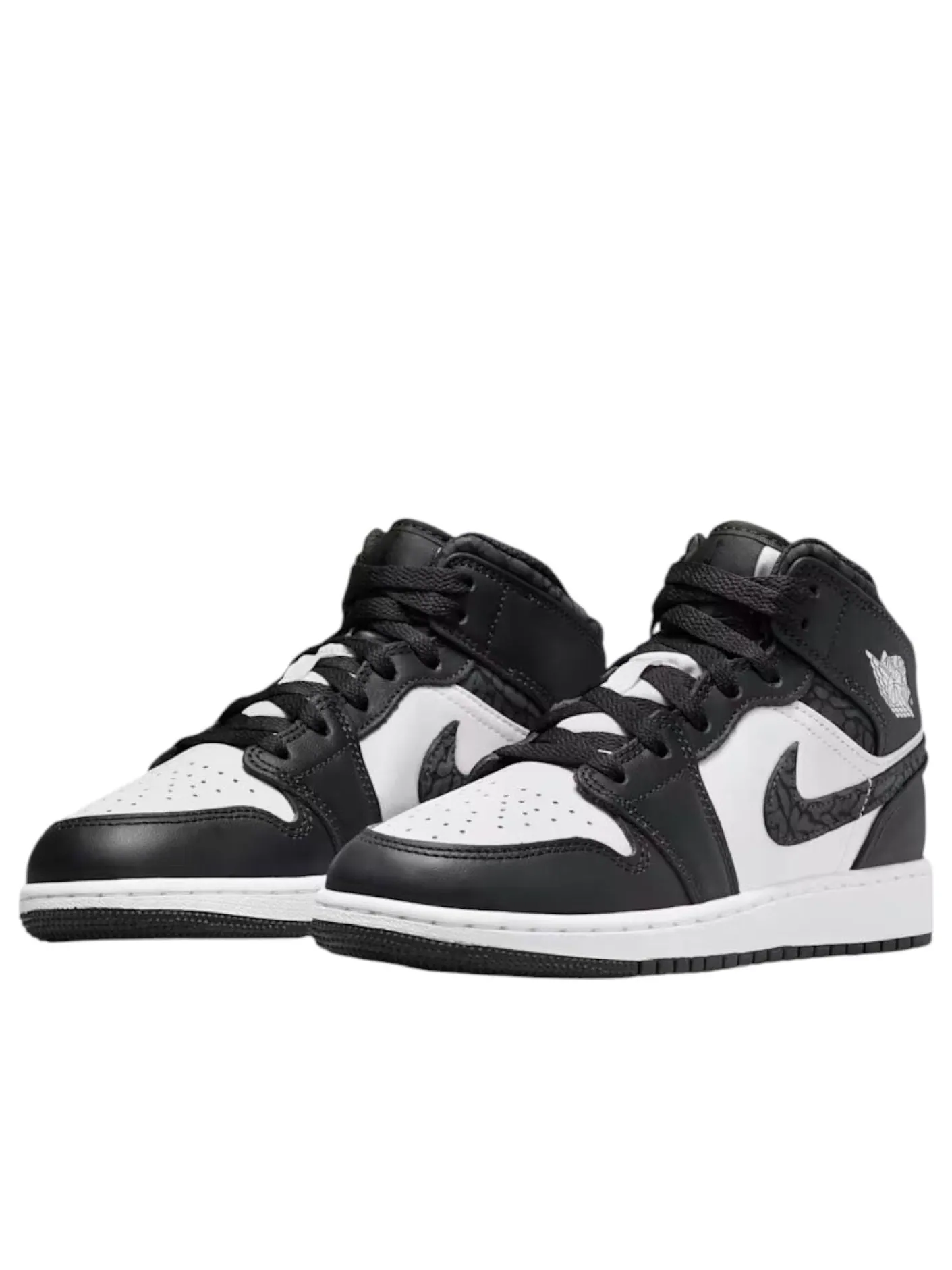 (GS) Air Jordan 1 Mid SE 'Panda Elephant' — изображение 2 из 6, черный/белый/черный