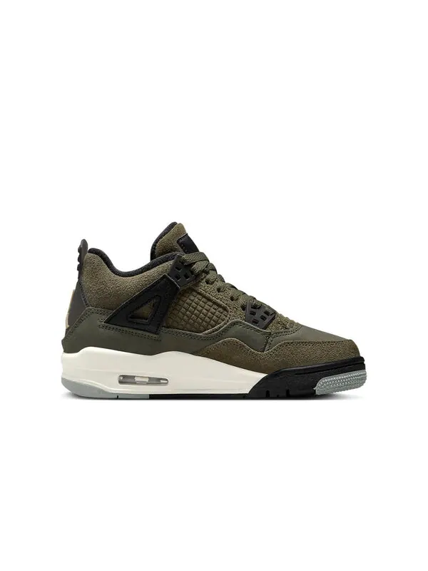 Кроссовки (GS) Air Jordan 4 Retro SE 'Craft - Olive' — изображение 2 из 4