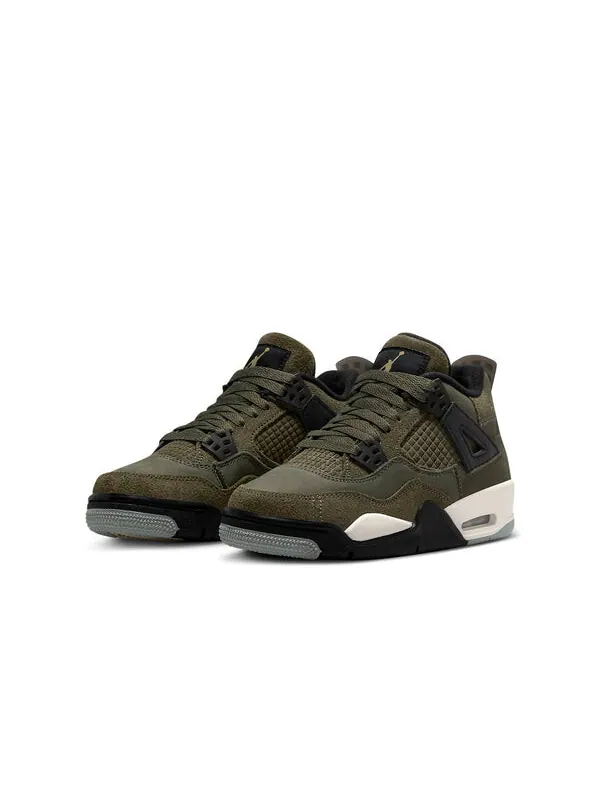 Кроссовки (GS) Air Jordan 4 Retro SE 'Craft - Olive' — изображение 3 из 4