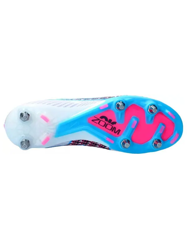 Кроссовки air zoom vapor 15 mercurial vapor xv elite sg-pro player edition Nike — изображение 4 из 4, белый/синий/розовый