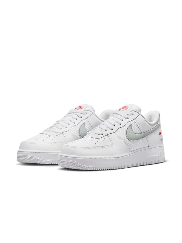 Кроссовки air force 1 '07 'double swoosh - white picante' Nike — изображение 3 из 4, белый/красный/серый