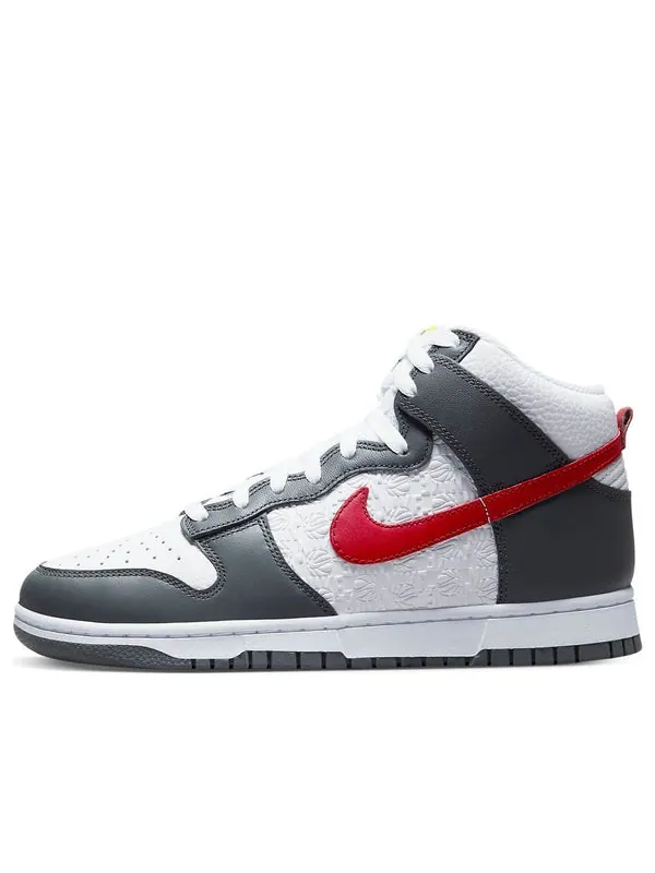 Кроссовки dunk high 'embossed basketball grey red' Nike — изображение 1 из 4, белый/серый/красный