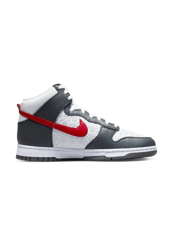 Кроссовки dunk high 'embossed basketball grey red' Nike — изображение 4 из 4, белый/серый/красный