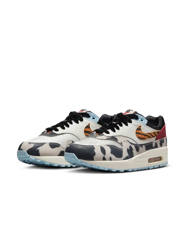 Кроссовки air max 1 '87 'great indoors tiger swoosh cow print' Nike — изображение 3 из 4, черный/синий/красный